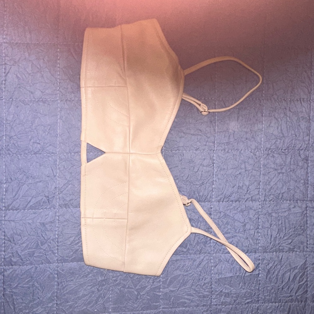 Missguided Cream Strappy Bralette